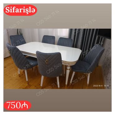 Dolablar: Qonaq otağı üçün, Yeni, 6 stul