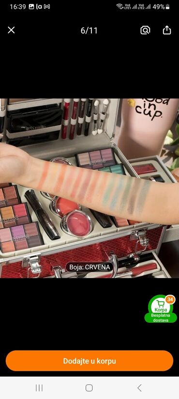 Šminka: Profesionalni kozmetički set šminke spakovan u prenosivi kofer — 6