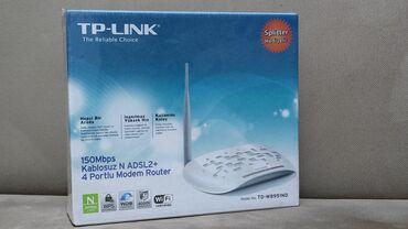 adsl wifi modem router: TP-link router
150 mb-lik
Tam yeni,işlənməmiş !