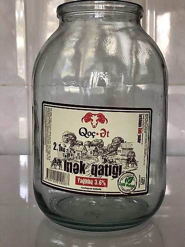 banka satisi: 2 litrlik banka 1 ededi 55 qepiye satiram. Təmizdir. Maqazindən qatıq — 1