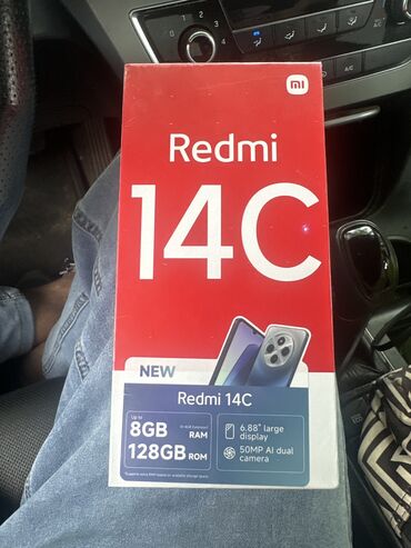 телефон прастушка: Redmi, Redmi 14C, Новый, 128 ГБ, цвет - Черный
