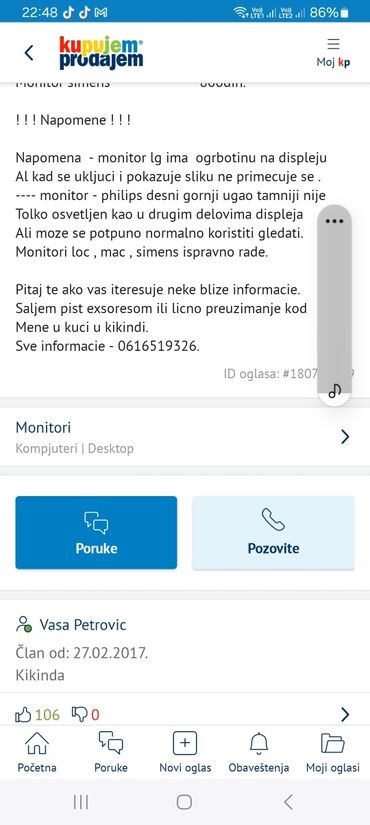Monitori: Monitori ispravni cene vidi u prezadjoj slici na zadnjoj slici su moje — 14