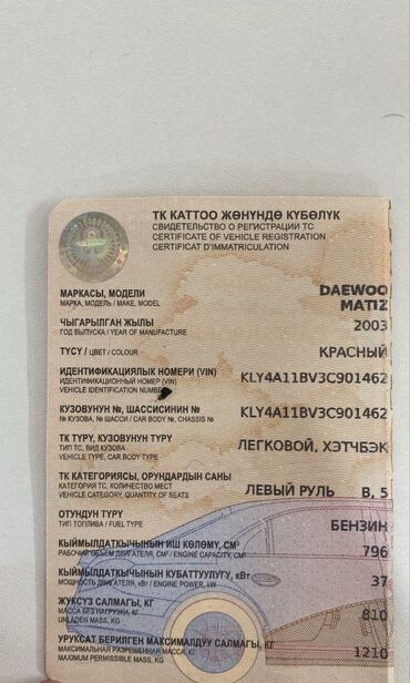 тойота королла 2018 цена бишкек: Daewoo Matiz: 2003 г., 0.8 л, Вариатор, Бензин, Седан