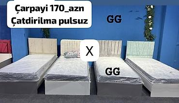 tek matraslar: Tək nəfərlik çarpayılar – müxtəlif rəng və başlıq dizaynları ilə. - — 1