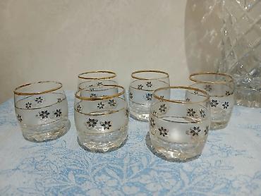 rakı stəkanı: Rümkalar, rəng - Qızılı, Şüşə, 6 ədədli dəst — 3