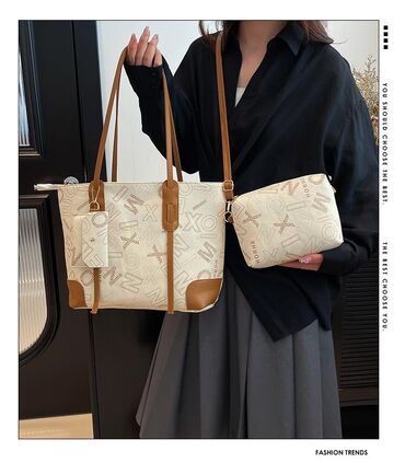 Çantalar: Qadın çanta dəsti - Dizayn: Şık və minimal xətlər; yumşaq formalar — 4