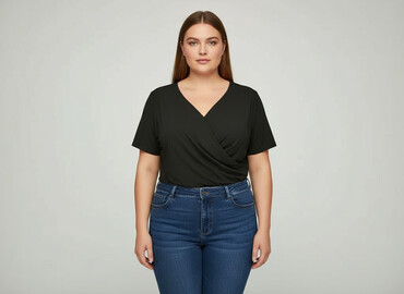 czarne obcisla bluzki: Bluzka damska, rozmiar 6XL