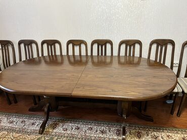 Эмерек: Конок бөлмөсү үчүн үстөл жана отургуч, Колдонулган, Өзү алып кетүү, түсү - Күрөң