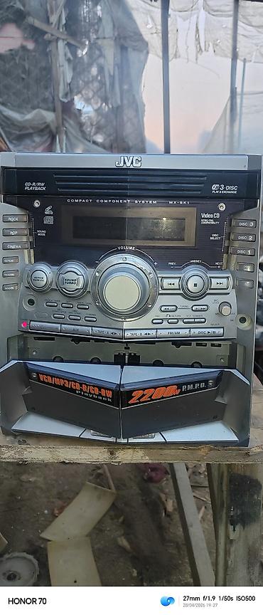 Audio: JVC MX-SK1 kompakt komponent sistem Xüsusiyyətlər: - 3-Discli Play — 6