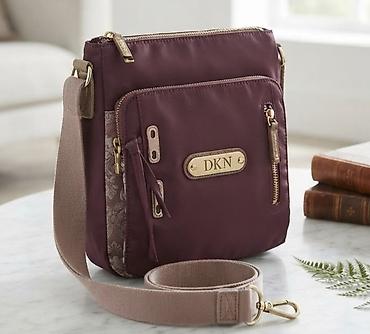 bogner ranac: Ženska crossbody torba DKN – boja bordo/šljiva - Materijal: glatka — 1