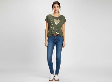 kamuflage t shirty: Mohito, T-shirt damski, rozmiar S