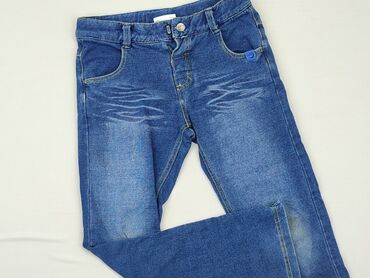 jeansy paper bag dla kogo: Spodnie jeansowe, 7 lat, 122, stan - Zadowalający