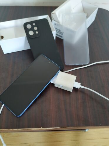 adapter 12 v: Xiaomi Redmi 12, 128 GB, rəng - Göy, 
 Barmaq izi, Face ID