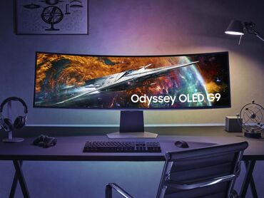 Мониторы: Монитор, Samsung, Новый, QLED, более 47"