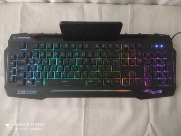 Klaviaturalar: Rampage oyun klaviatura 4 knopka proqramla ve 9 eded isiq funksiyali — 5