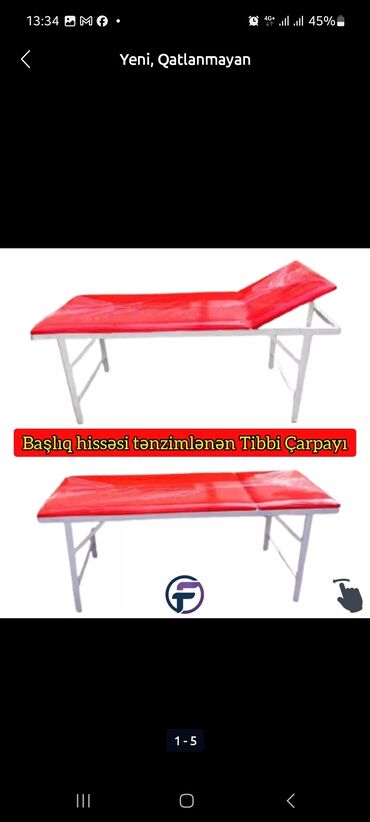 Kuşetkalar: Yeni, Kosmetoloji kuşetka, Qatlanmayan, rəng - Ağ — 3