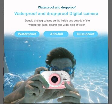 спортивную водонепроницаемую камеру: 8MP Детская цифровая камера Дети водонепроницаемая камера с передней и