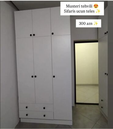 Dolablar: Yeni, Açılan, 4 qapılı Düz dolab, Qarderob, paltar dolabı, Azərbaycan — 4