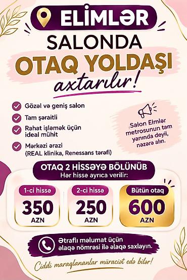 ev satisi 2024: Elmlər ərazisində, REAL Klinika və Renessans tərəfdə yerləşən salonda — 1