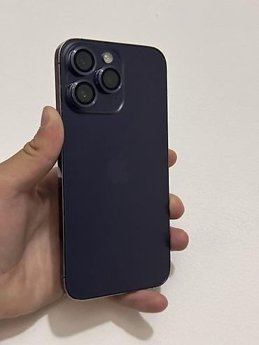 xiaomi redmi note 13: IPhone 14 Pro Max, Б/у, 128 ГБ, Deep Purple, Защитное стекло, Чехол, 80 % — 1