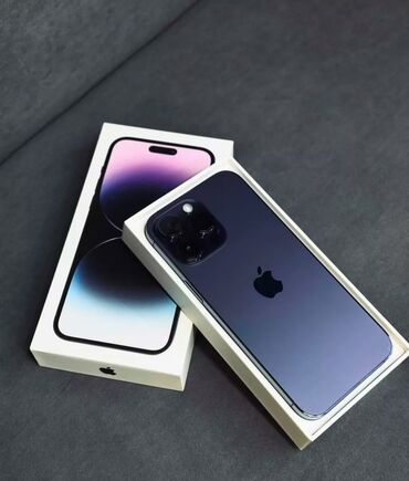 apple 7 бу: IPhone 14 Pro, Б/у, 256 ГБ, Deep Purple, Зарядное устройство, Кабель, Коробка