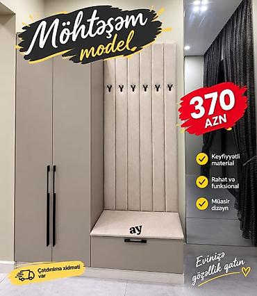 ✨ *MÖHTƏŞƏM DƏHLİZ DOLABI* ✨ 🏠 Ölçü: 160 × 40 × 200 sm 🎨 Rəng seçimi