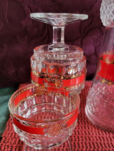 Čaše: Servis nov italijanski za zestoko pice iz 60,70ih. Servis — 9