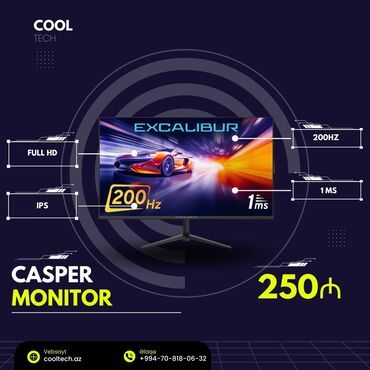 Monitorlar: YENI Casper IPS monitoru 🌐 cooltech.az 🎉 zəmanət verilir