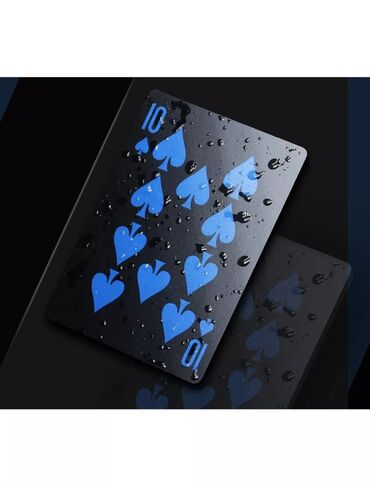 Настольные игры: Карты ♥️♣️♦️♠️игральные🎭неоновые карты 54 шт, синяя рубашка, 100% — 7