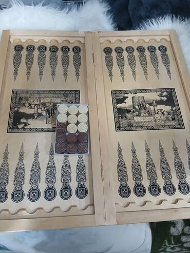 Sandıqlar: Dekorativ taxta qutu – “Baku” temalı - Material: təbii taxta, üst — 4