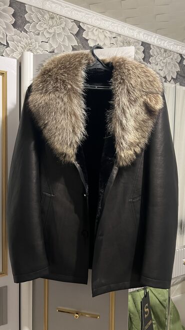 женские зимние кожаные куртки: Шуба, Норка, Короткая модель, 4XL (EU 48)