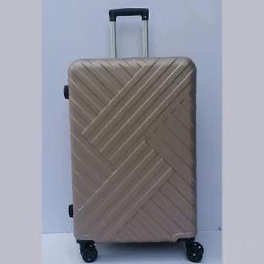 Putni koferi i torbe: Tvrdi kofer na točkićima – zlatno/bež boja - Materijal: čvrsta ABS — 12