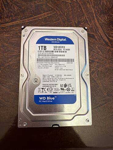 2 tb: Daxili Sərt disk (HDD) Western Digital (WD), 1 TB, 7200 RPM, 1.8", İşlənmiş