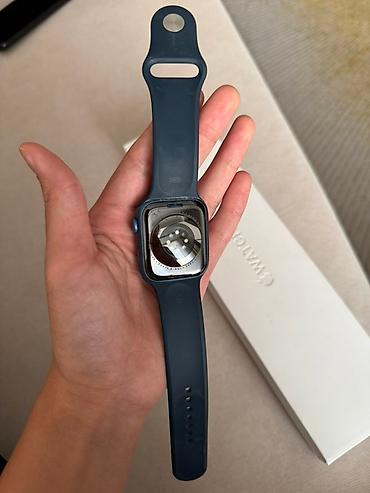 Смарт-часы: Apple Watch, цвет тёмно‑синий (корпус и силиконовый ремешок), в — 3