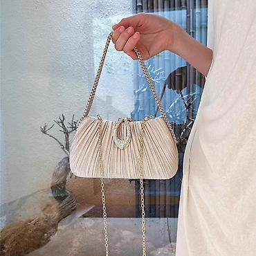 Клатчи: Вечерние мини-сумки с блеском и декором кристаллами Остались последние — 8