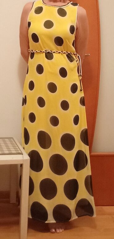 duge haljine novi sad: L (EU 40), bоја - Žuta, Drugi stil, Top (bez rukava)