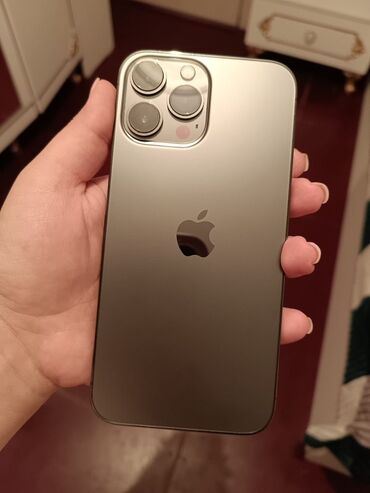 apple 14 pro max qiymeti: IPhone 13 Pro Max, 256 ГБ, Графит, Беспроводная зарядка, Face ID, С документами