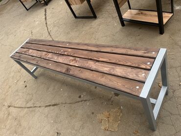 Скамейки: Скамейка Металл, Со спинкой — 3
