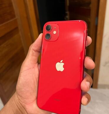 isdenmis telfon: IPhone 11, 128 GB, Qırmızı, Face ID, Hissə-hissə ödəniş
