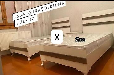 dus basligi: İki ədəd tək nəfərlik çarpayı dəsti - Rəng: ağ, dekorativ tünd — 1