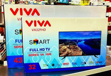 ucuz smart televizorlar: Yeni Televizor 32" HD (1366x768), Pulsuz çatdırılma