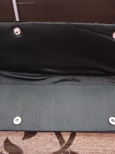Çantalar: Qara məxmər qadın əl clutçu - Material: yumşaq, parlaq məxmər (qara) — 2