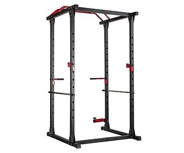 Силовая рама (Power Rack) с турником и упорами для жима/приседа