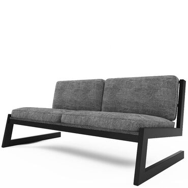 диван металлический: Цвет - Черный, Новый