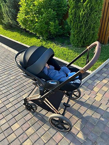 Коляски: Коляска, цвет - Черный, Б/у — 14