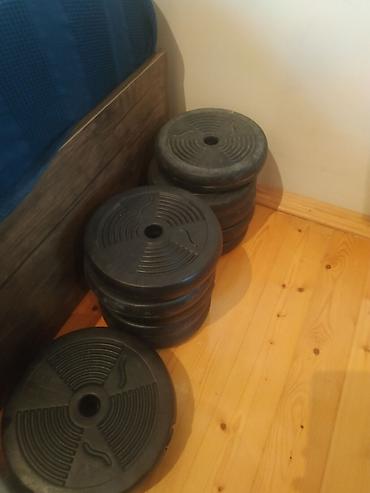 stanq: Iki dene 5kilo 10dene 3kilo qantel stanq dasi cemi 40kilodur — 4