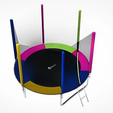 Sve za dečije igralište: Trampolina sa zaštitnom mrežom – prečnik 3,05 m - Šarena obodna — 4
