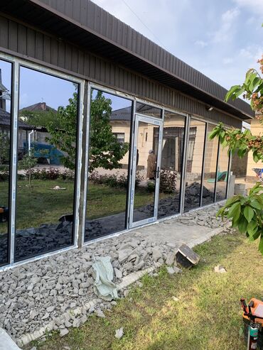 Готовые пластиковые окна: Окна двери витражи на заказ Бишкек Перегородка алюминевая на заказ — 11