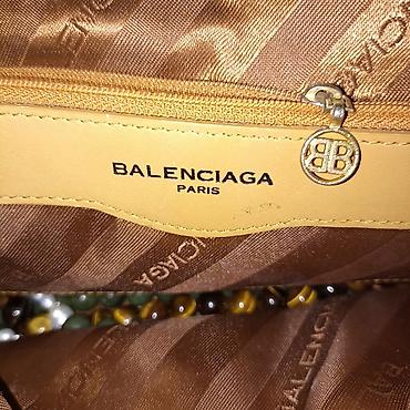 винтажные: Сумка Balenciaga Paris, кожа, карамельно-коричневый цвет. - Материал — 1