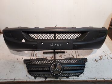 Автозапчасти: Передний Бампер Mercedes-Benz 2009 г., Б/у, цвет - Черный, Оригинал